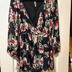 Bailey Blue Black Floral Dress